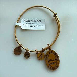 ALEX AND ANI Friend Bracelet.  Brand New.  Made of Coppure.  Friend is Loyal.